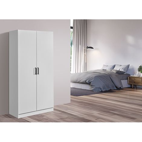 Armoire contemporaine 80 cm blanche Willy (1/3)