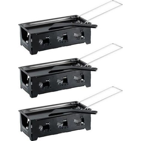 Appareil à raclette - - Pour 2 personnes - Noir - 3 appareils à bougie (1/4)
