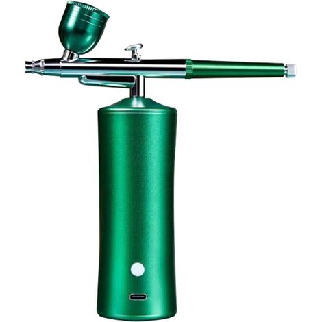 Airbrush - Compresseur Intégré Rechargeable - Pour Maquillage Cake Décoration Peinture Modèles Nail Art - 15,5 x 4,5 x 19 cm - 5 V 12 W - Lot de 1 (1/5)
