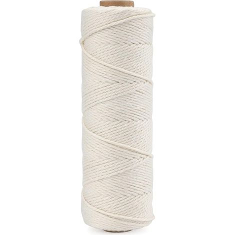 100M Corde en Coton Beige Corde Macramé 1,5mm Fil Macramé Macrame Corde pour la Cuisson de la Cuisine Emballage de Cadeau de Noël (1/5)