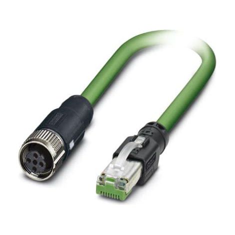 Câble Ethernet catégorie 5 Blindé Phoenix Contact, Vert, 10m Avec connecteur Droit ( Prix pour 1 )