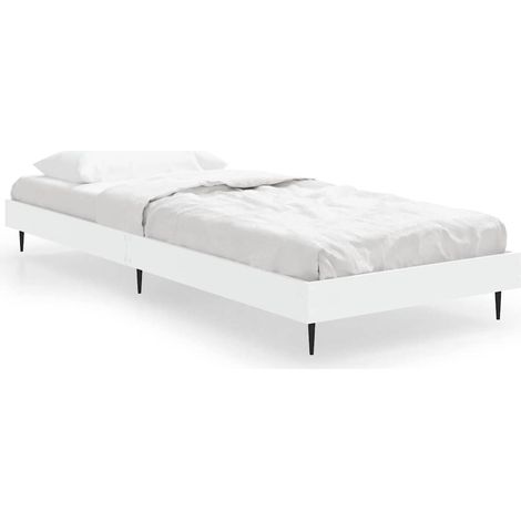 Maison Exclusive - Bettgestell Weiß 75x190 cm Holzwerkstoff (1/5)