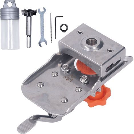 Stainless steel invisible hinge template for drilling furniture door (1/5)