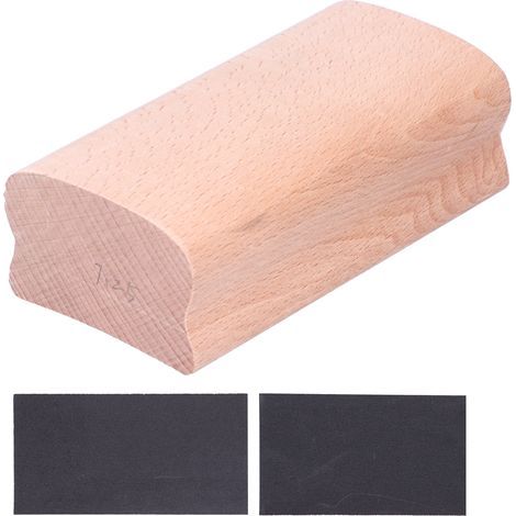Bloc de ponçage guitare avec papier de verre amovible pour façonnage et réparation des frettes (1/5)