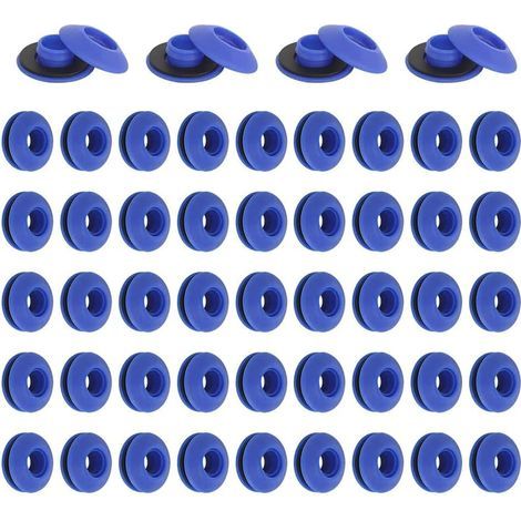 50 Pièces Œillets en Plastique pour Bâche, Oeillets pour Baches De Piscine Œillets Autoperforante 28 x 28 x 12 mm, Œillet de Bâche Auto Bloquants pour Rideaux Tentes Tissus (1/5)