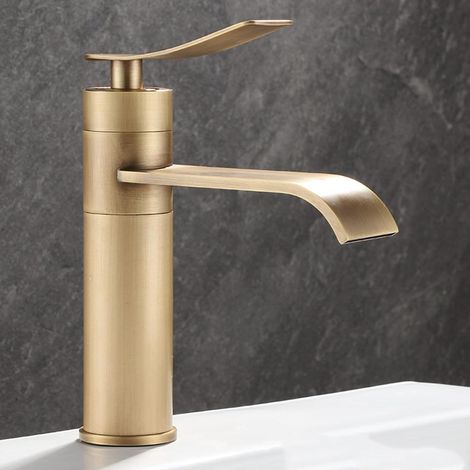 Robinet cascade pour vasque laiton monocommande monotrou (1/5)