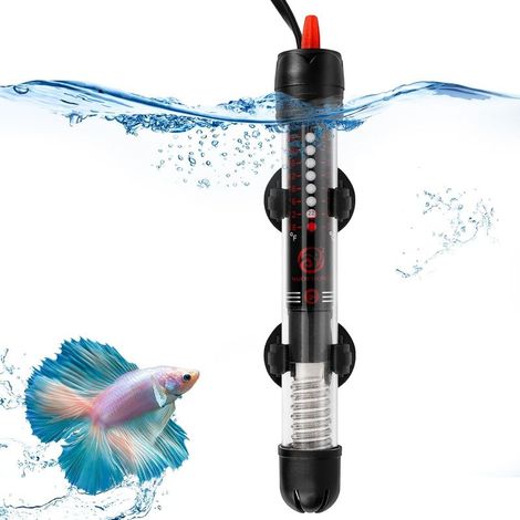 Chauffage Aquarium - 25 W - Réglable 20 À 34 °C - Pour Aquarium Jusqu'à 8 Galons - Verre Borosilicaté - Avec Thermomètre Intégré - 1 Pièce (1/5)