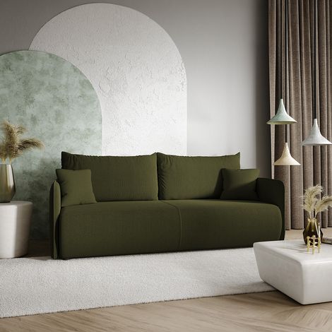 3-Sitzer-Sofa mit Bettkasten Claudio Grün
