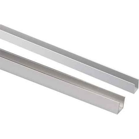 PROFILO PER RIVESTIMENTI TIPO 'U' 10x15x1 mm - lucido - barra 2 mt Q.TA 10