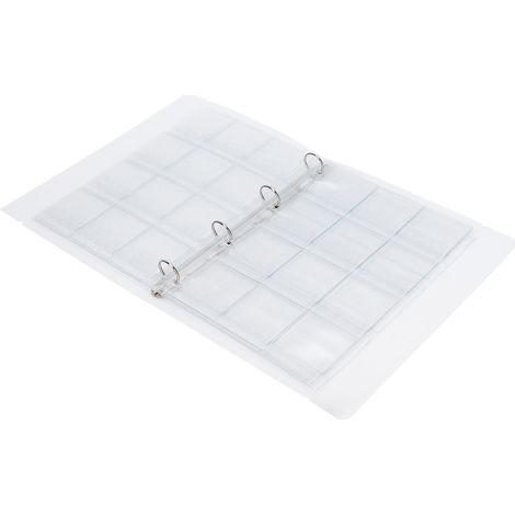 Classeur transparent à anneaux perforés pour photos et badges, 6 pages (12 trous à l'intérieur) (1/5)