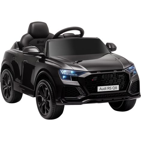 Lizenziertes Audi RS Q8 Elektro-Kinderauto, Elektrofahrzeug mit Fernbedienung, USB, Bluetooth, schwarz