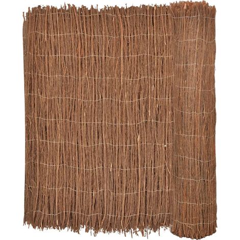 Vidaxl – Clôture en broussaille 400 x 100 cm – Résistante aux intempéries – Pour séparation de jardin ou brise-vent – Aspect naturel et tropical
