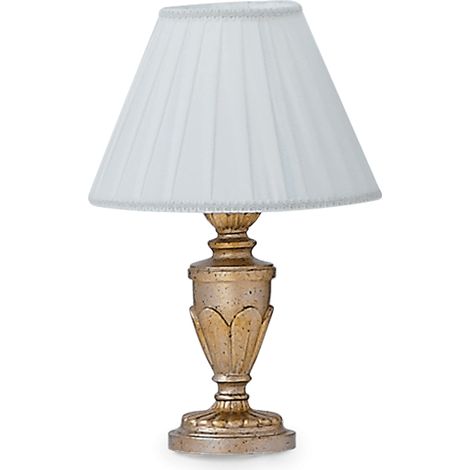 Ideal Lux Dora - 1 leichte kleine Tischlampe Antik Messing, E14 (1/2)