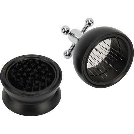 Verstellbarer Kaffeeauslauf aus lebensmittelechtem Metall, drehbarer Griff, fester Deckel, 22 Nadeln, Auslauf für schwarzen gemahlenen Kaffee, 53 mm (1/5)