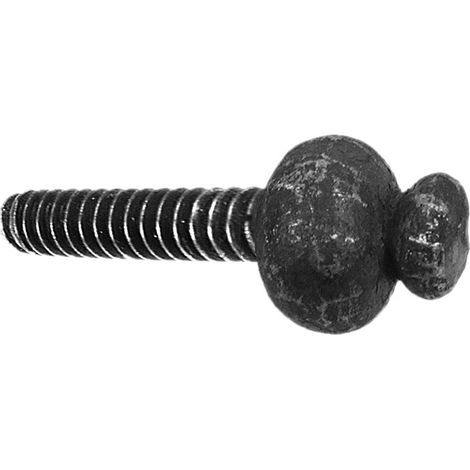 Deco Fer Forge – Vis M6 fer forgé 62mm – Tête ronde 20mm – Lot de 1 unité – Pour ferronnerie et projets décoratifs