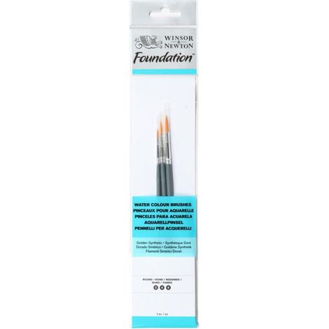 Pinceau Aquarelle - WINSOR & NEWTON - Set de 3 - Tailles 2, 4 & 6 - Contrôle optimal - Pour débutants
