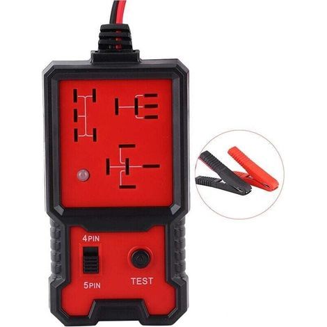 Probador de relés de coche portátil 12V, herramientas de diagnóstico con pantalla LED de 4 y 5 pines para reparación automática (1/4)