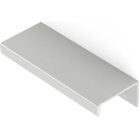 Asa de aluminio con acabado anodizado mate, dimensiones:85x18x32mm y entrepuntos:64mm - (1/4)