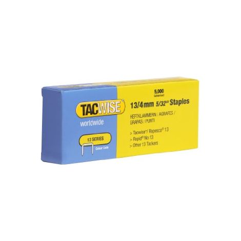 Tacwise - Confezione da 5.000 punti metallici per pinzatrice, serie 13, passo 4 mm (1/2)