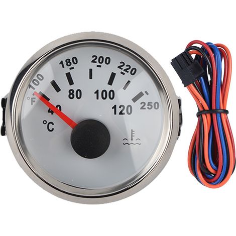Jauge de température d'eau de moteur marin 52mm/2 pouces, 40 à 120 ℃, pour bateau RV (1/5)