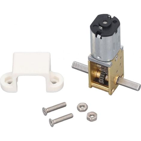 3V Gleichstrom-Schneckengetriebemotor, 13 U/min Mikro-Gleichstrommotor, geräuscharmer Metallgetriebemotor mit robuster Montagehalterung für intelligente Autos und Roboter (1/5)