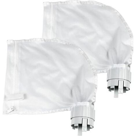 2er-Pack Poolreiniger-Filterbeutel, geeignet für Polaris360 und 380 Poolreiniger, mit Reißverschluss und verstellbarem Design in Weiß (1/4)