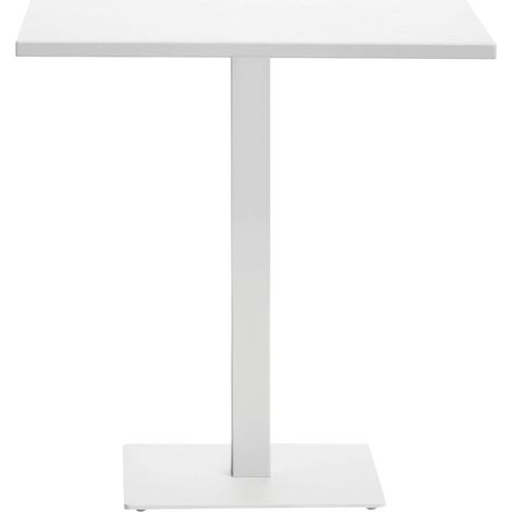 Tavolo in Alluminio per Bar, Pizzerie, Ristoranti, 80x80 cm, Bianco (1/2)