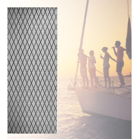 70x190cm EVA Marine Bodenmatte, rutschfest, selbstklebend, dekorative Deckmatte für Boote und Yachten (Grau Schwarz) (1/5)