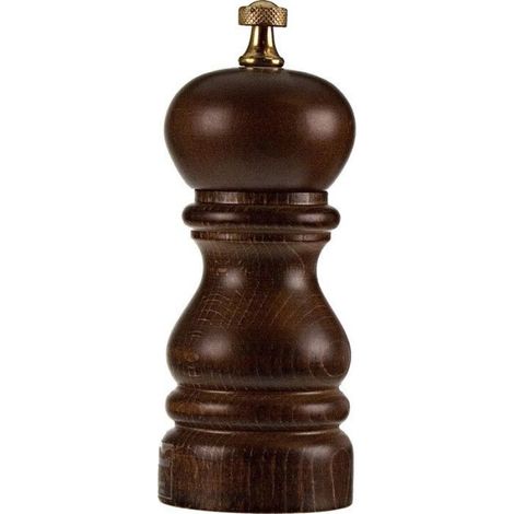 Moulin À Sel - Bois De Hêtre - Finition Noyer - Mécanisme Acier Trempé - Hauteur 13 Cm - 1 Pièce (1/3)