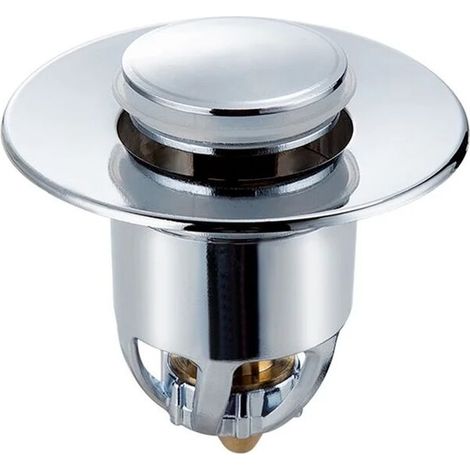 Filtro de drenaje de acero inoxidable tipo empuje, tapón universal para lavabo, baño y bañera, nuevo
