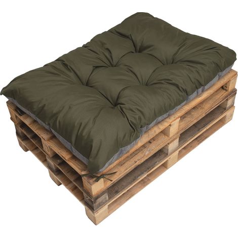 Coussin de palette 120x80cm, coussins de banc Vert, coussin de palette, coussin de jardin, coussin extérieur/intérieur, coussins de canapé