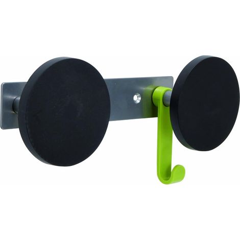 Double Patère de Porte - Solide et Résistante - Design - Porte Manteau porte - Gris Métal / Noir (1/5)