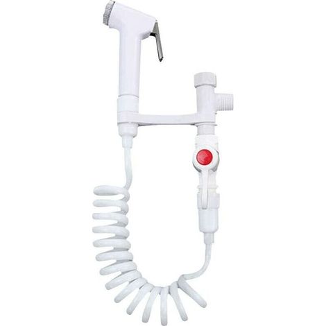ABS-Toilettensprüher, weiß, Handbrause, ABS-Handbrause, Bidet-Brause, Duschkopf-Set, Heimwerkzeug, Schlauchlänge: 1,5 m, 1 FLITI