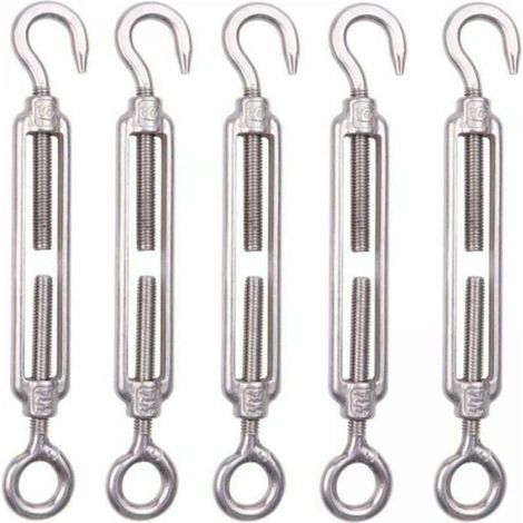 Tendeur De Câble M6 - Acier Inoxydable 304 - Réglable 15 À 22 Cm - Pour Clôture Grillage Corde À Linge Jardin - Lot De 5 (1/3)