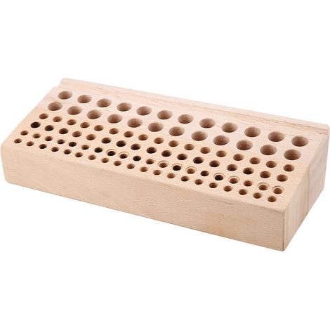 Support pour outils de travail du cuir à 98 trous, râtelier en bois, porte-outils pour poinçons en bois, organisateur (1/5)