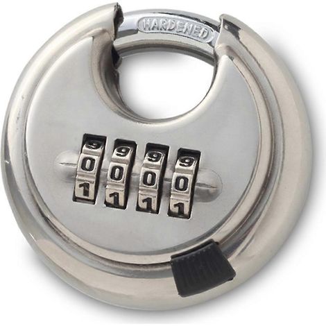Cadenas de sécurité rond en acier inoxydable à combinaison à 4 chiffres (1/5)