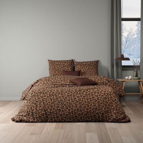 Parure de lit 140x200 flanelle léopard Terre de Nuit Furry - FURRY (1/2)