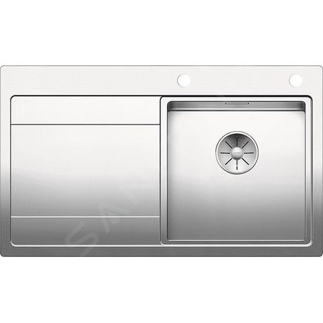 Blanco Divon II - Évier, 86x51 cm,avec égouttoir et commande excentrique , inox 521658 (1/4)