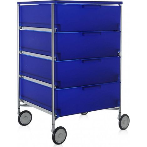 boîte de Rangement 4 tiroirs (Bleu Cobalt)