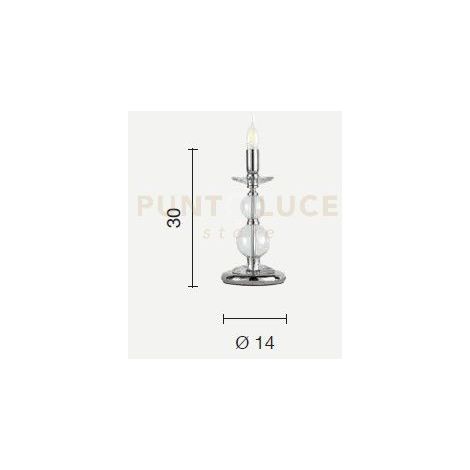 LUMETTO VIVALDI 1 LUCE AMBRA ORO ATTACCO E14 D.14CM