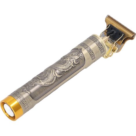 Tondeuse à cheveux professionnelle à lame en T avec base de chargement assortie, tondeuse portable, support de chargement à motif dragon (1/5)