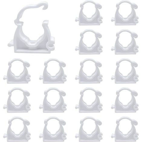 Pack of 20 hose clamps - Inner diameter - Plastic - For swimming pool, pond, washing machine and garden (32 mm) (1/5)