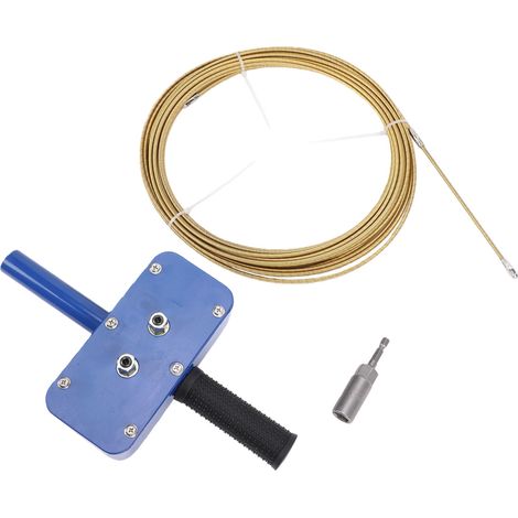 Extracteur de câble électrique, perceuse, dispositif motorisé d'enfilage de câble avec adaptateur et tuyau de 15 m pour montage mural. (1/5)