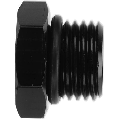 Conector con adaptador de tapón de bloqueo AN6 macho hexagonal de acero universal 4000PSI negro para vehículos