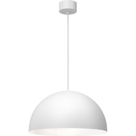Suspension blanche dôme métal Single E27 15W Luminex