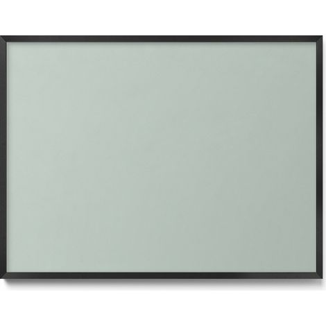 Tableau Magnétique en Métal pour Aimants - Motif Couleur céladon - Minimaliste - Cadre Noir - 80x60 cm - Tableau Métallique Aimanté