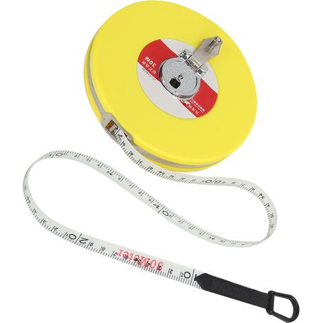Mètre ruban en fibre de verre, règle flexible en forme de disque, outil de mesure industriel, long de 30 mètres. (1/5)