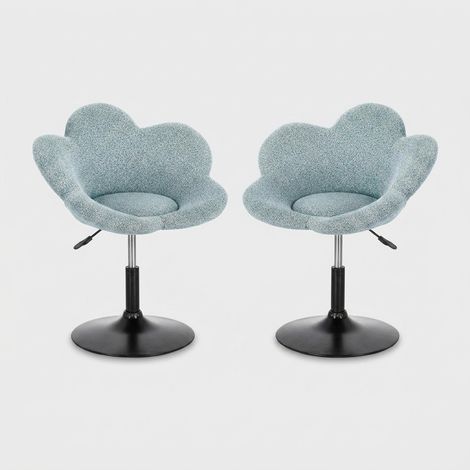 2 poltroncine moderne regolabili Fleur Nero YES - Azzurro (1/5)