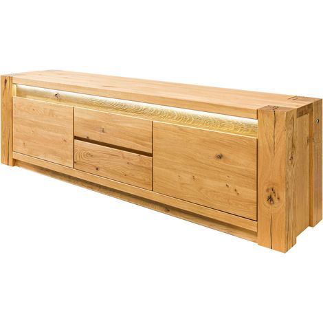 Mobile Tv in legno di quercia selvatica 173x40x53 oliato naturale KENT 110
