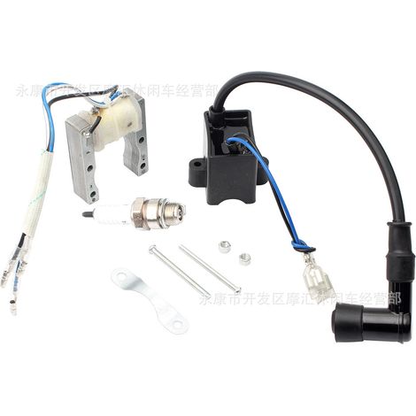Mini motorcycle/bicycle accessories 50cc/80cc 2-stroke high-voltage coil ignition coil spark plug complete set (1/5)